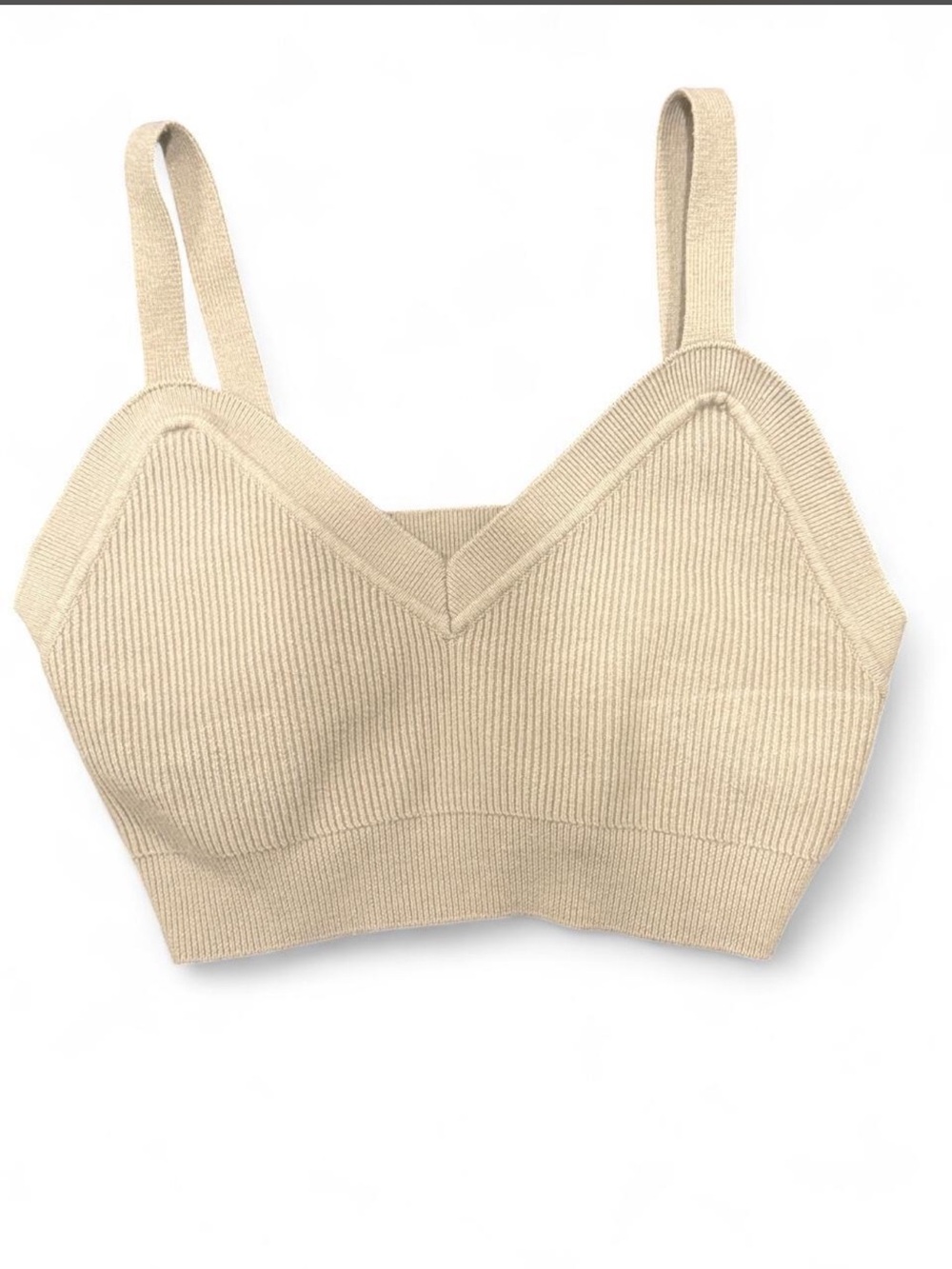 wild fable Ribbed Knit Bralette in Cream
